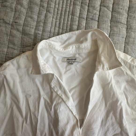 Madewell Courier Button-Back White Shirt - Picture 4 of 4